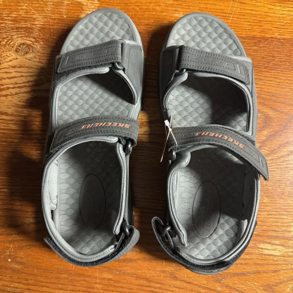 Skechers Mens Sandals‎ Size 12 Steady Grip Loop And Hook NWT